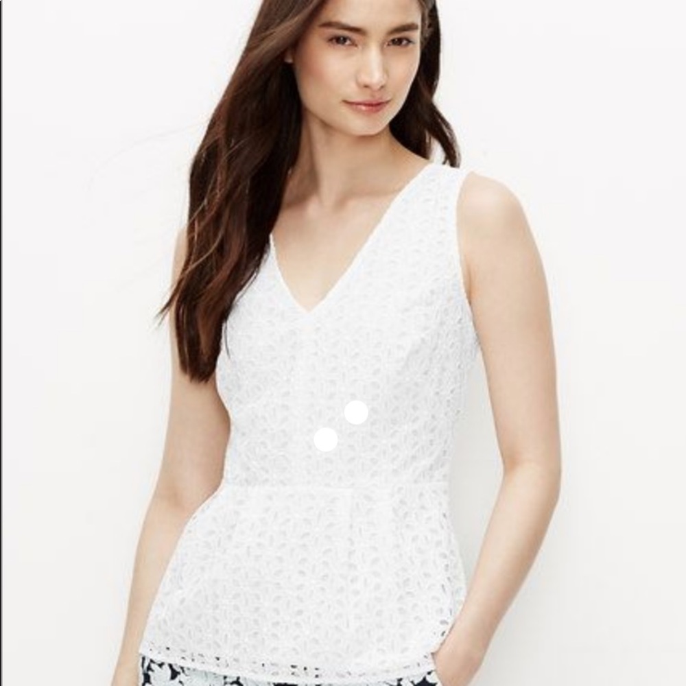 Ann Taylor Lace Eyelet Blouse